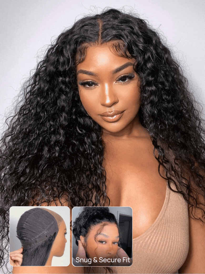 7x5 No Slip Wig 2.0™ Water Wave HD Lace Wig, Invisible Knots, Glueless & Beginner-Friendly