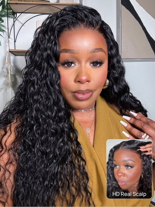 7x5 No Slip Wig 2.0™ Water Wave HD Lace Wig, Invisible Knots, Glueless & Beginner-Friendly
