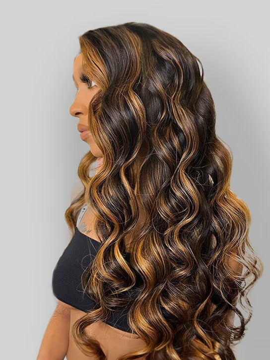 Highlight Colored Brazilian Hair Bundles – 1B/30 Ombre Body Wave, 100% Virgin Human Hair