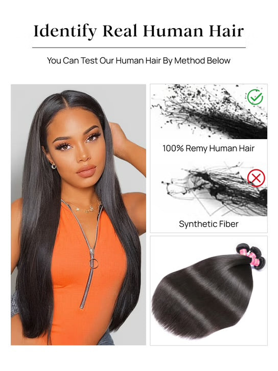 Kinky Straight Hair Weave – 4 Bundle Deal, 100% Unprocessed Virgin Human Hair Extensions